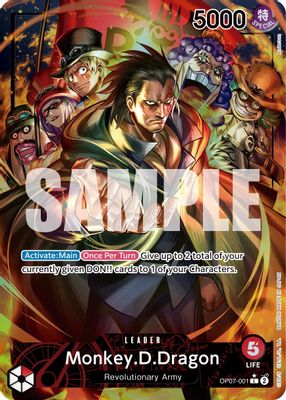 Monkey.D.Dragon OP07-001 Alternate Art One Piece card