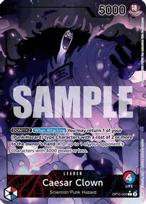 Caesar Clown OP10-002 Alternate Art One Piece card