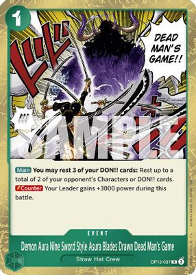 Demon Aura Nine Sword Style Asura Blades Drawn Dead Man's Game artwork