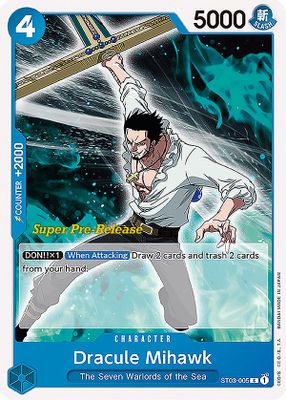 Dracule Mihawk ST03-005 Standard One Piece card