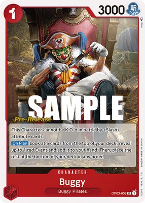 Buggy OP03-008 Standard One Piece card