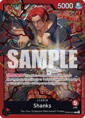 Shanks OP09-001 Standard One Piece card
