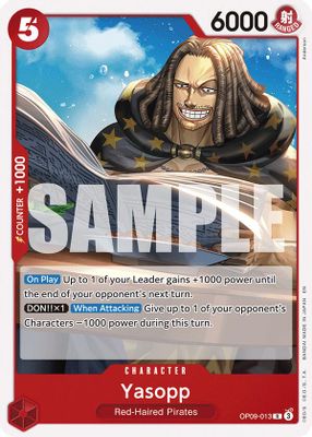 Yasopp OP09-013 Standard One Piece card