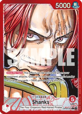 Shanks OP09-001 Alternate_art One Piece card